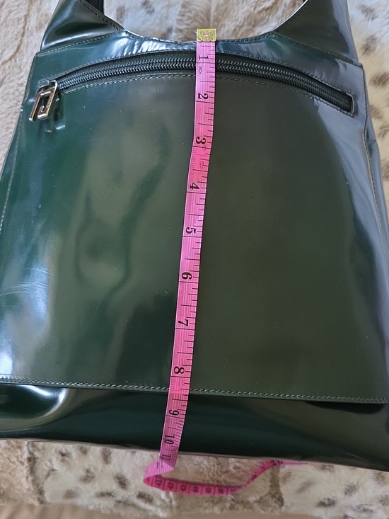 Gucci Forest Green Patent Leather Shoulder Bag